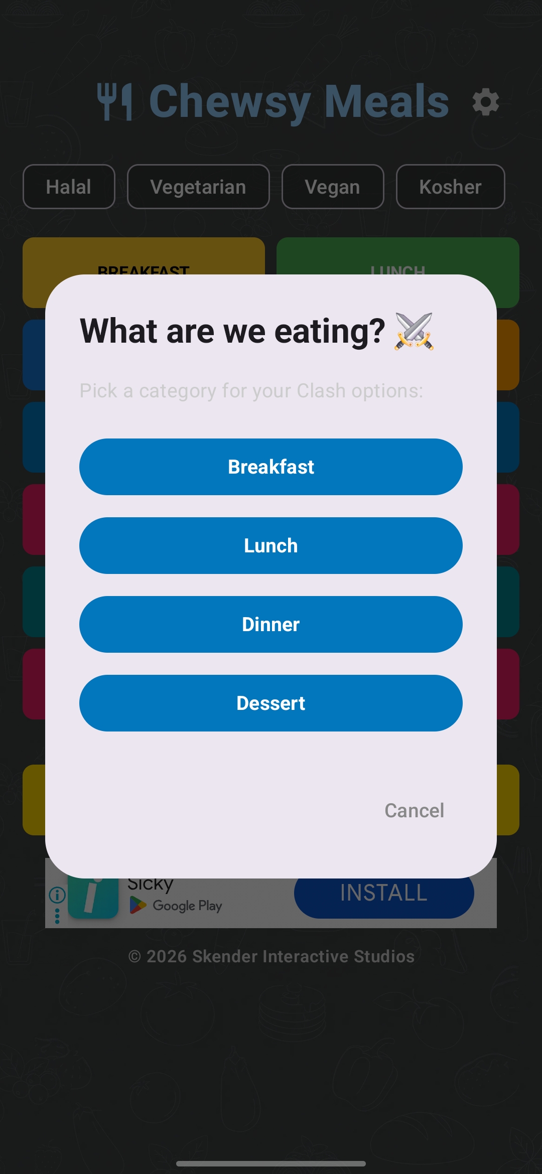 Chewsy Meals Couple's Clash Mode