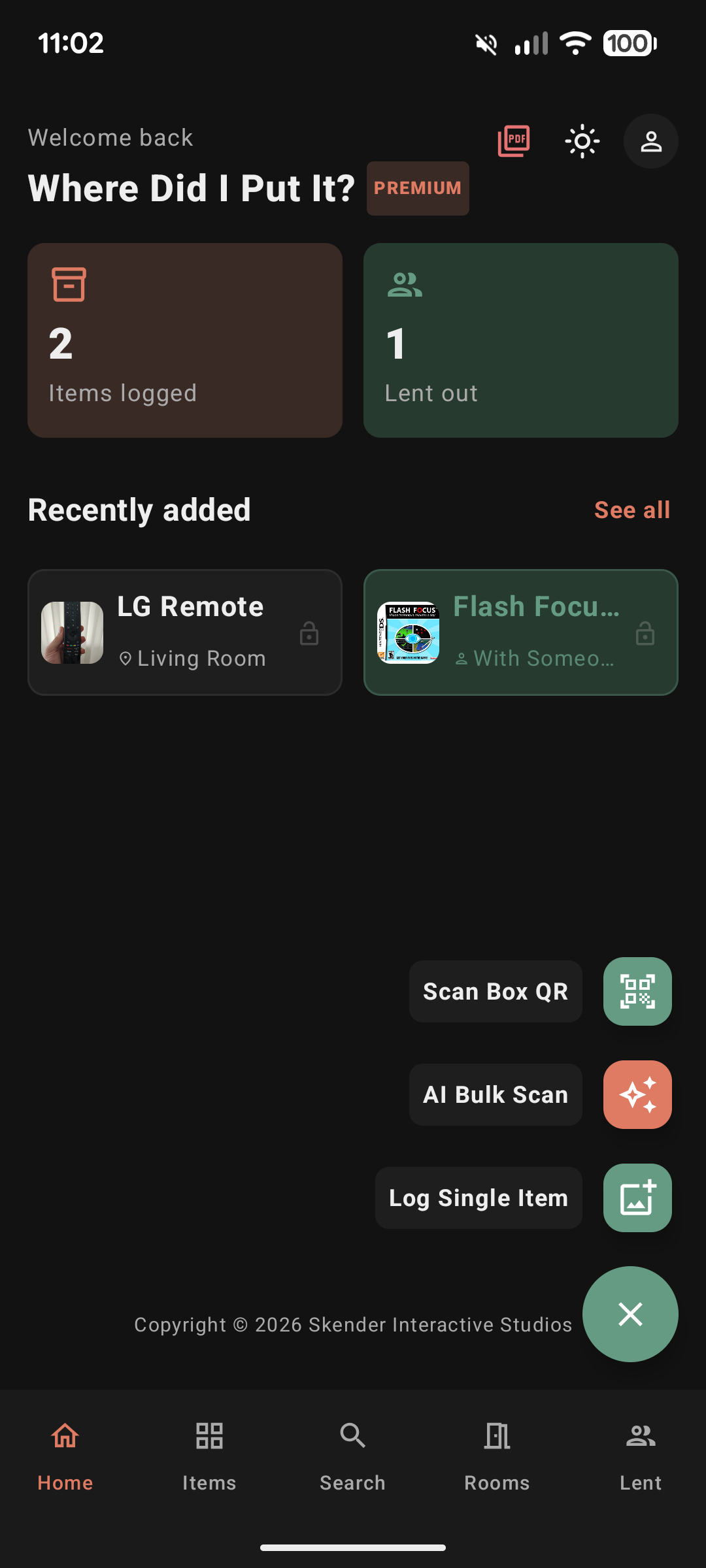Quick Actions Menu